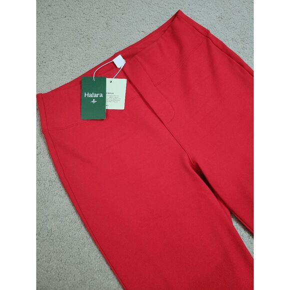 NWT HALARA Flex SculptKnit High Waisted Pocket Work Red Pants SIZE M Petite - Picture 9 of 10